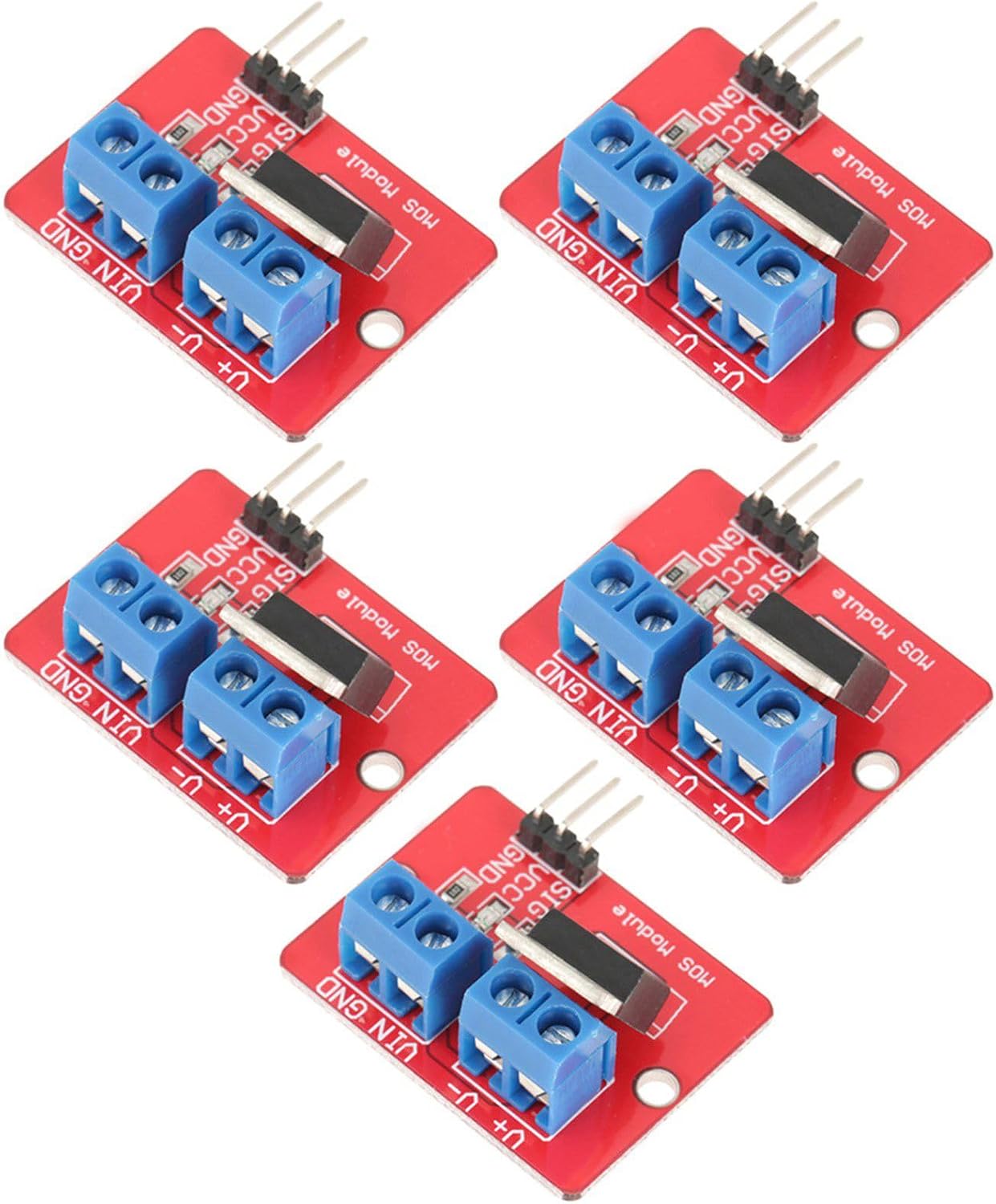 5-teiliges Mosfet-treibermodul, 3,3 V/5 V, 0–24 V Pwm-ausgang