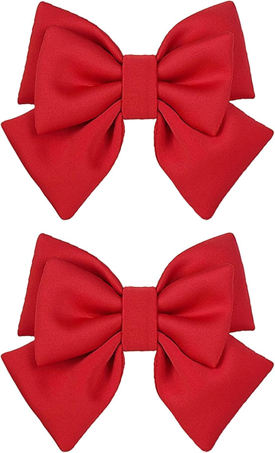 Helmschleifen-dekoration, 2er-pack, Baumwolle, Weltraumrot, 25 X 23 Cm (rot)