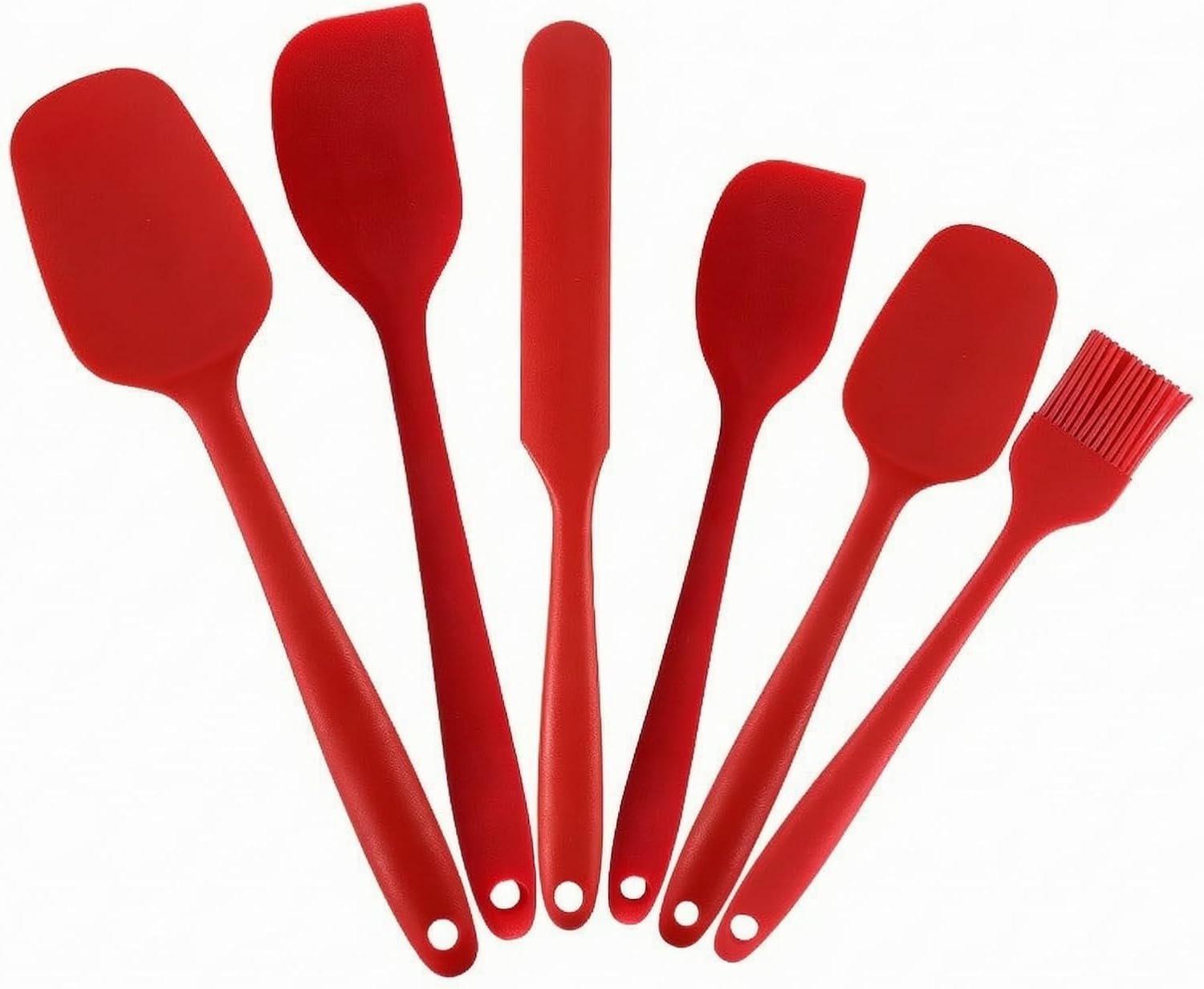 6-teiliges Silikonspatel-set, Rot