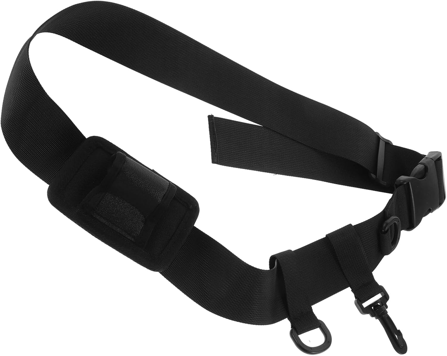 Verstellbarer Angelrutenhaltergurt Aus Schwarzem Polyester, Rutenhalterung