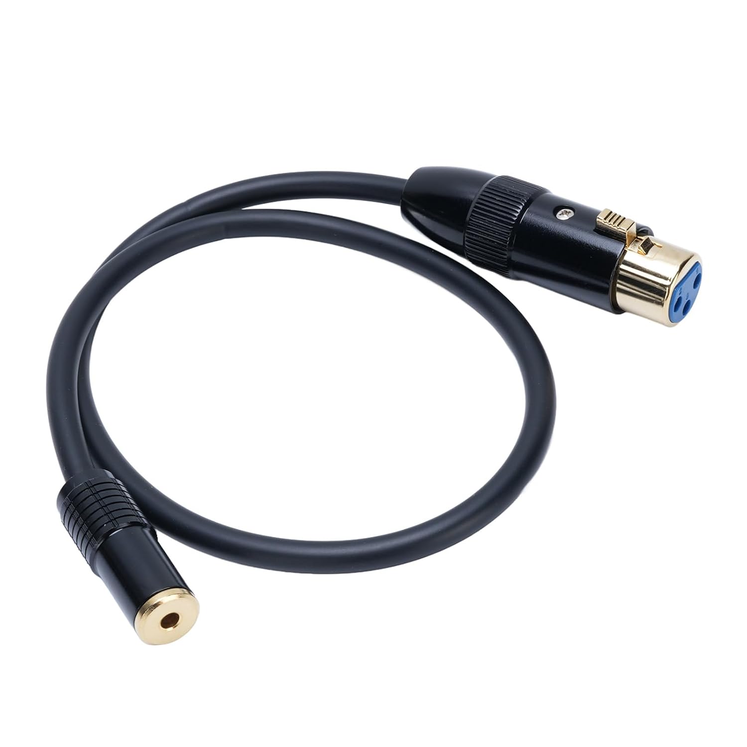 Xlr-auf-3,5-mm-stereokabel, Xlr-buchse-auf-3,5-mm-buchse-adapterkabel Mit 24-karat-vergoldeten Steckern Und Metallabschirmung, Ideal Für Computerlautsprecher