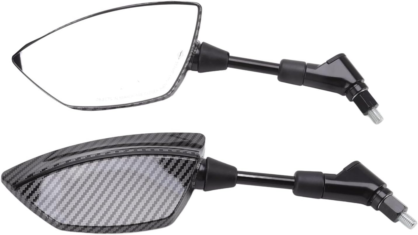 Universeller Motorrad-rückspiegel, 8-mm-sockel, 360°-drehung (schwarz)
