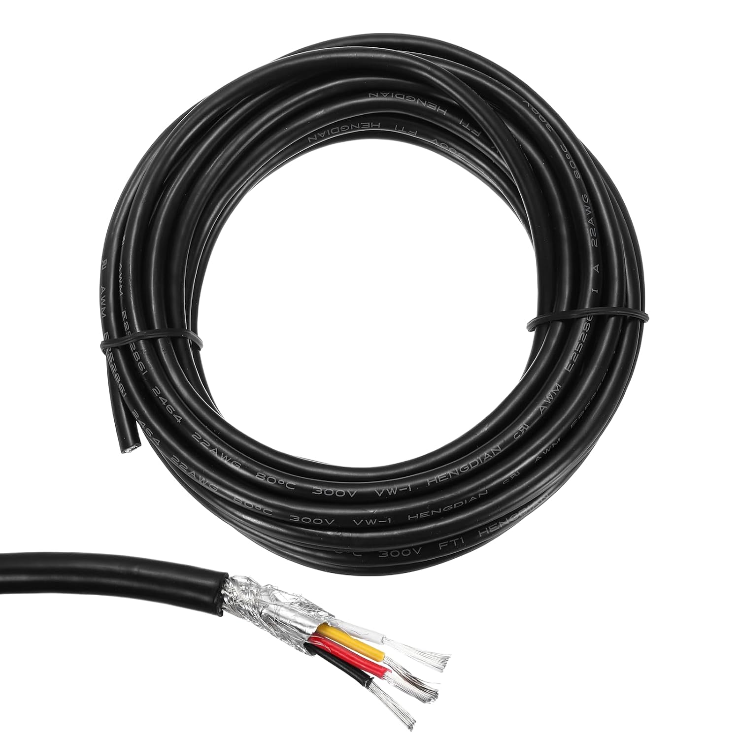 Ul2464 22awg 300v Pvc-geschirmtes Kabel Mit Doppelter Schirmung