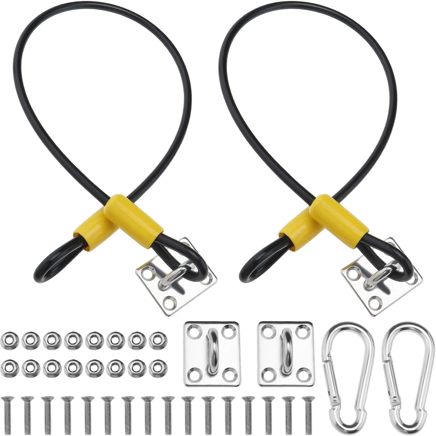 2 Sets Mit Je 49 Cm Langen Deckelverschlüssen Aus Edelstahl 304, Die Verhindern, Dass Tiere Wie Eichhörnchen, Hunde Und Waschbären Den Mülleimer Untergraben.