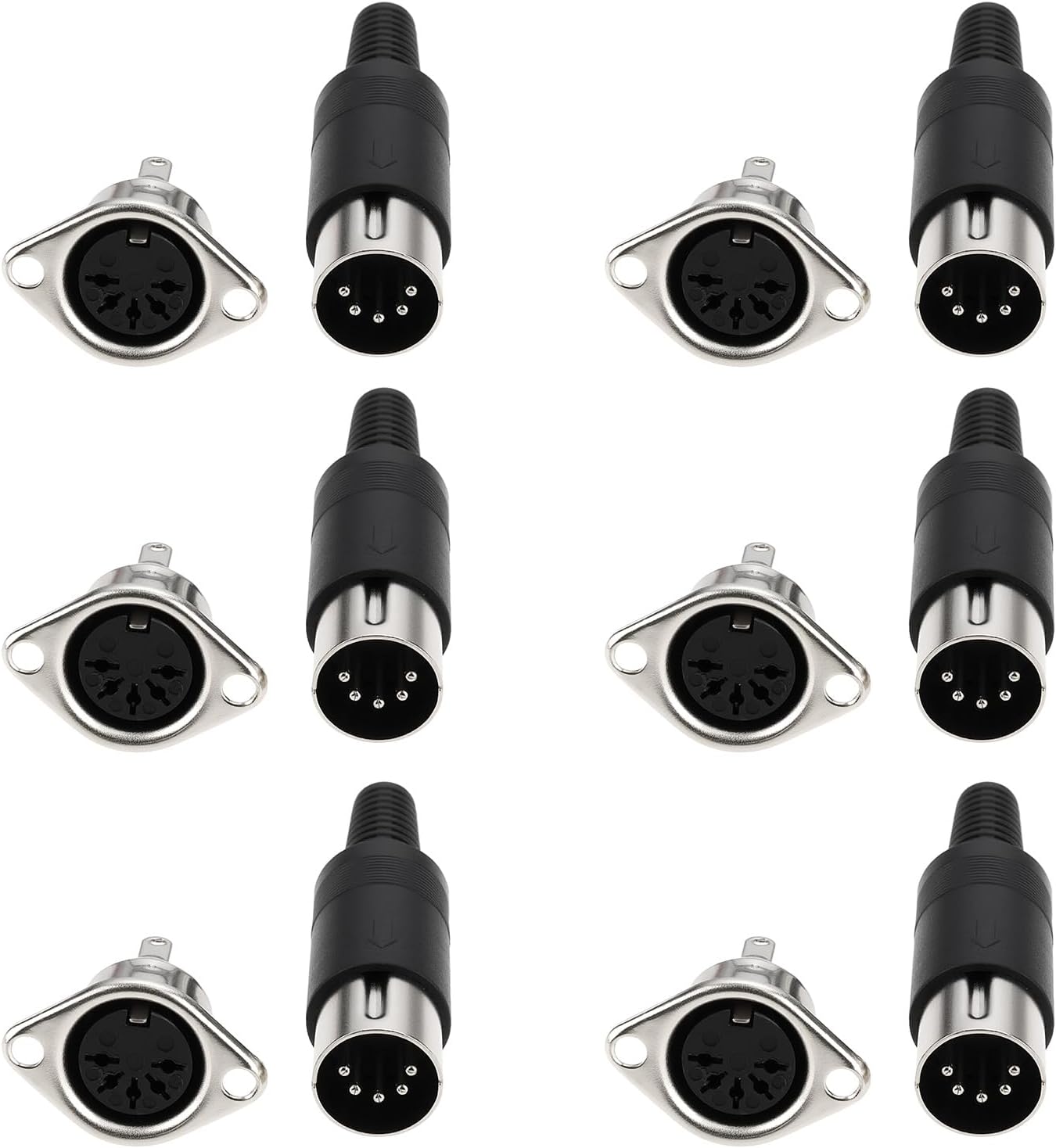 Satz Mit 6 Din-stecker-auf-5-polige-buchse-adaptern Für Digitale Geräte, Videosignale, Chassis