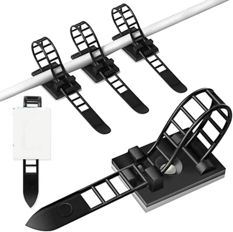Verstellbare Kabelbinder Aus Nylon, 100 Stück, Kabelmanagement (cl-1 Schwarz)