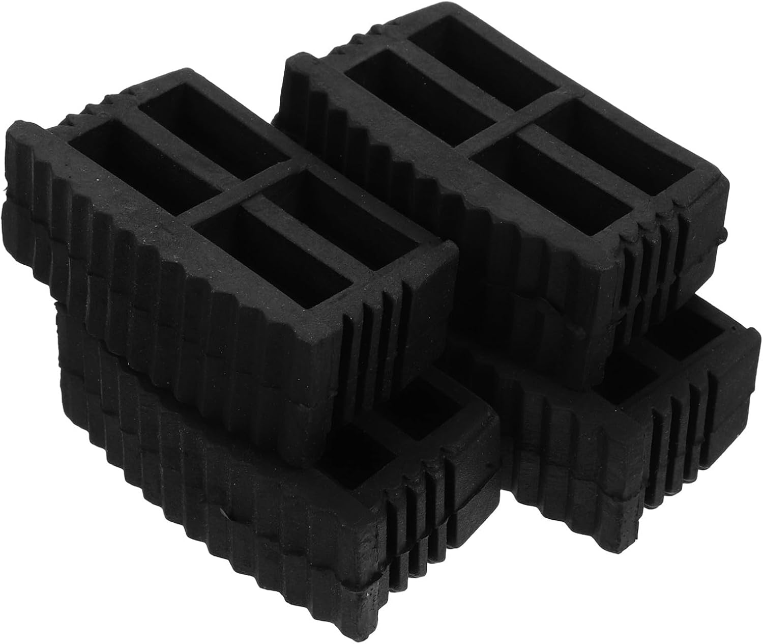 Rutschfeste Fußkappen, 4er-set Für Leiterfüße, Schwarzes Gummi