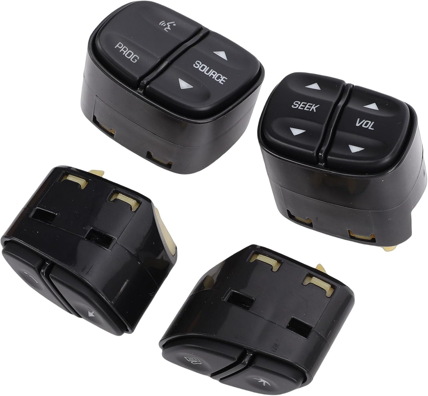 Robustes Abs-multifunktions-lenkradbedienfeld-set Für Radio, Lautstärke, Programm- Und Quellenauswahl Für Envoy, Chevy, Trailblazer (4-teiliges Set) – Schwarz