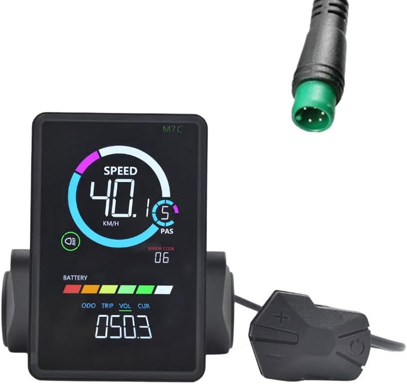M7c-2 Lcd-bildschirm Für 24v 36v 48v 60v Elektrofahrräder Und -roller, Lcd-panel Mit Usb-uart-anschluss Für 5-polige E-mountainbikes (ersatzteil)