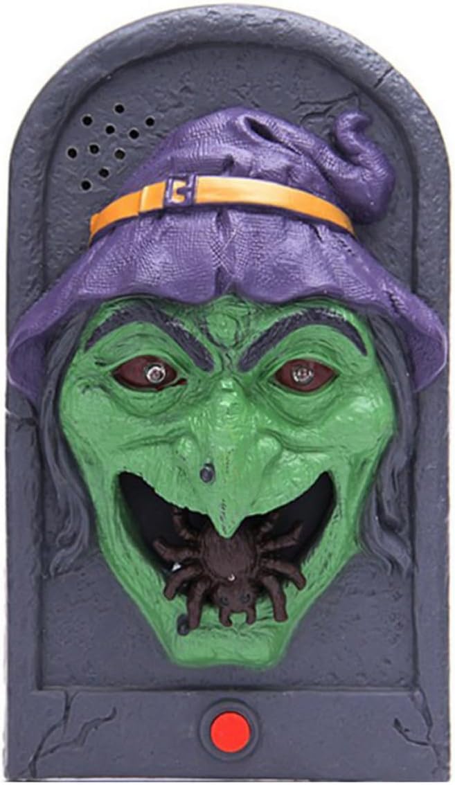 Halloween-türklingel Mit Leuchtenden Totenköpfen, Gruseligem Plastik Und Schaurigen Geräuschen. Verschiedene Ausführungen Für Spukhäuser Und Halloween-partys.