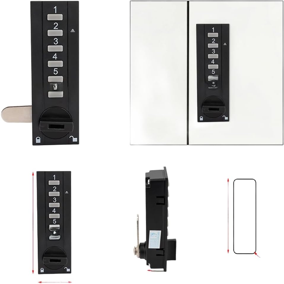 Digitales Schrankschloss Mit 3 Bis 15 Ziffern Und Backup-code