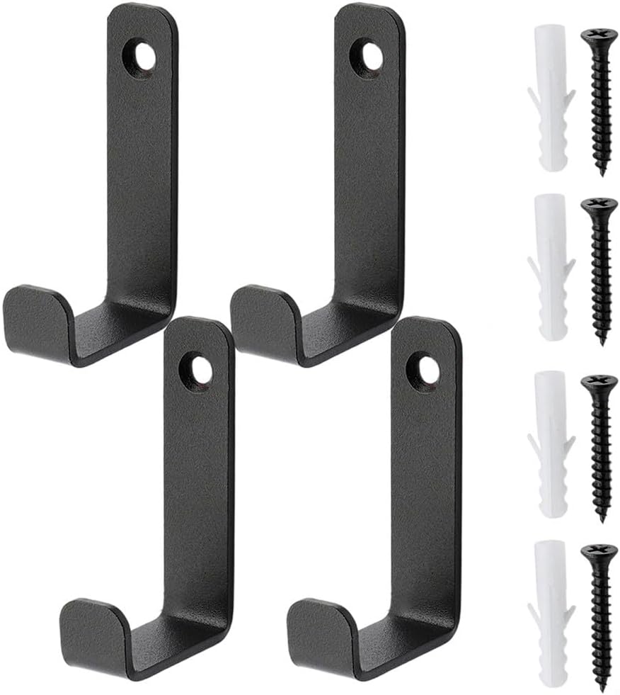 62 Mm Garagenhaken Aus Walzstahl (schwarz)