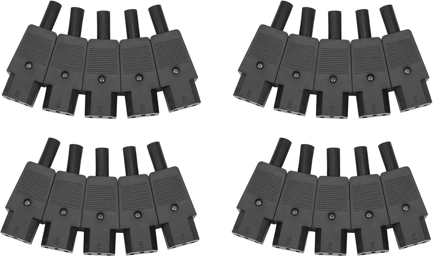 Packung Mit 20 Iec 320 C13 Auf 3-polige Buchsenstecker-adapter Für Netzkabel