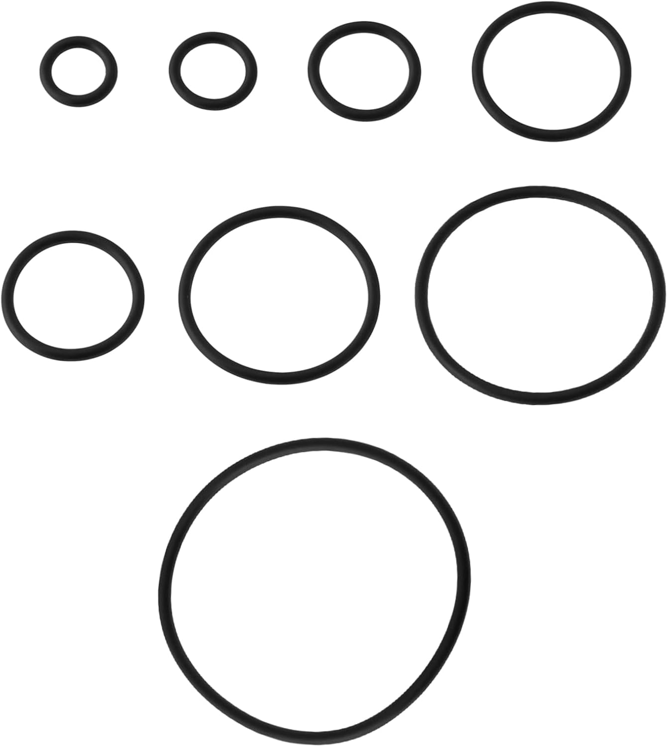 Packung Mit 180 Gummi-o-ringen, 7,6 Mm Bis 37,5 Mm Durchmesser Und 1,8 Mm Dicke, Kompatibel Mit Orfs-hydraulikverschraubungen