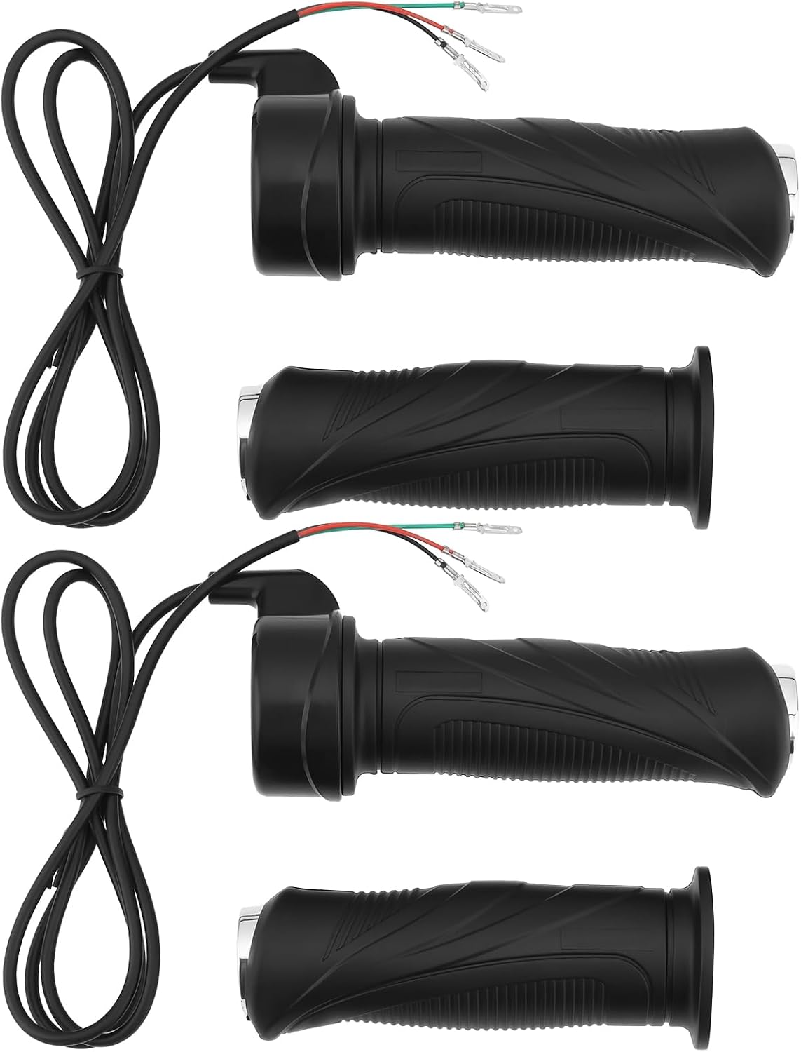 Set Mit 2 Paar Fahrrad-gasgriffen, Geschwindigkeitsregler, 3-adriger Drehgasgriff, 24v/36v/48v, Lenker 22mm, Elektroroller, E-bike