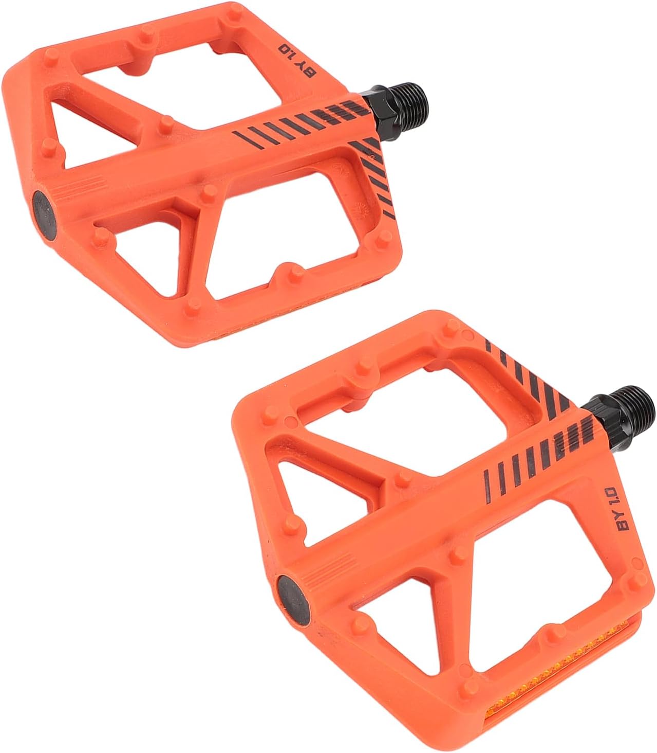 Fahrradpedal, Achse Aus Borstahl, Rutschfeste Nylonfaser, Gezahntes Stollenprofil, Rennrad-flachpedal, Schwarz Für Rennräder Und Mountainbikes