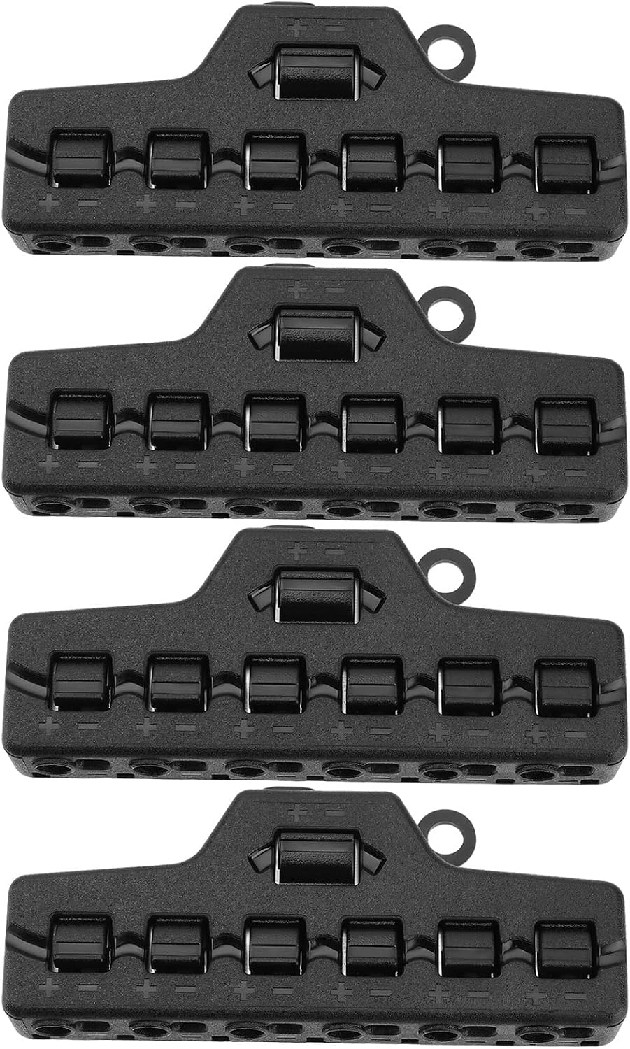 4er-pack Tl-106cv 3-port 42vdc 1,5a 0,34–0,75 Mm² Schnellverteiler Für Modelleisenbahnen Und Diverse Led-leuchten, Schwarz