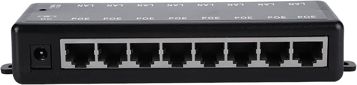 Passiver 8-port-poe-adapter, Zuverlässiger Power-over-ethernet-injektor Für Kameras Und Ip-geräte, Ieee802.3af/at-konform, Kunststoffgehäuse, Sicheres Und Robustes Poe-leistungsmodul