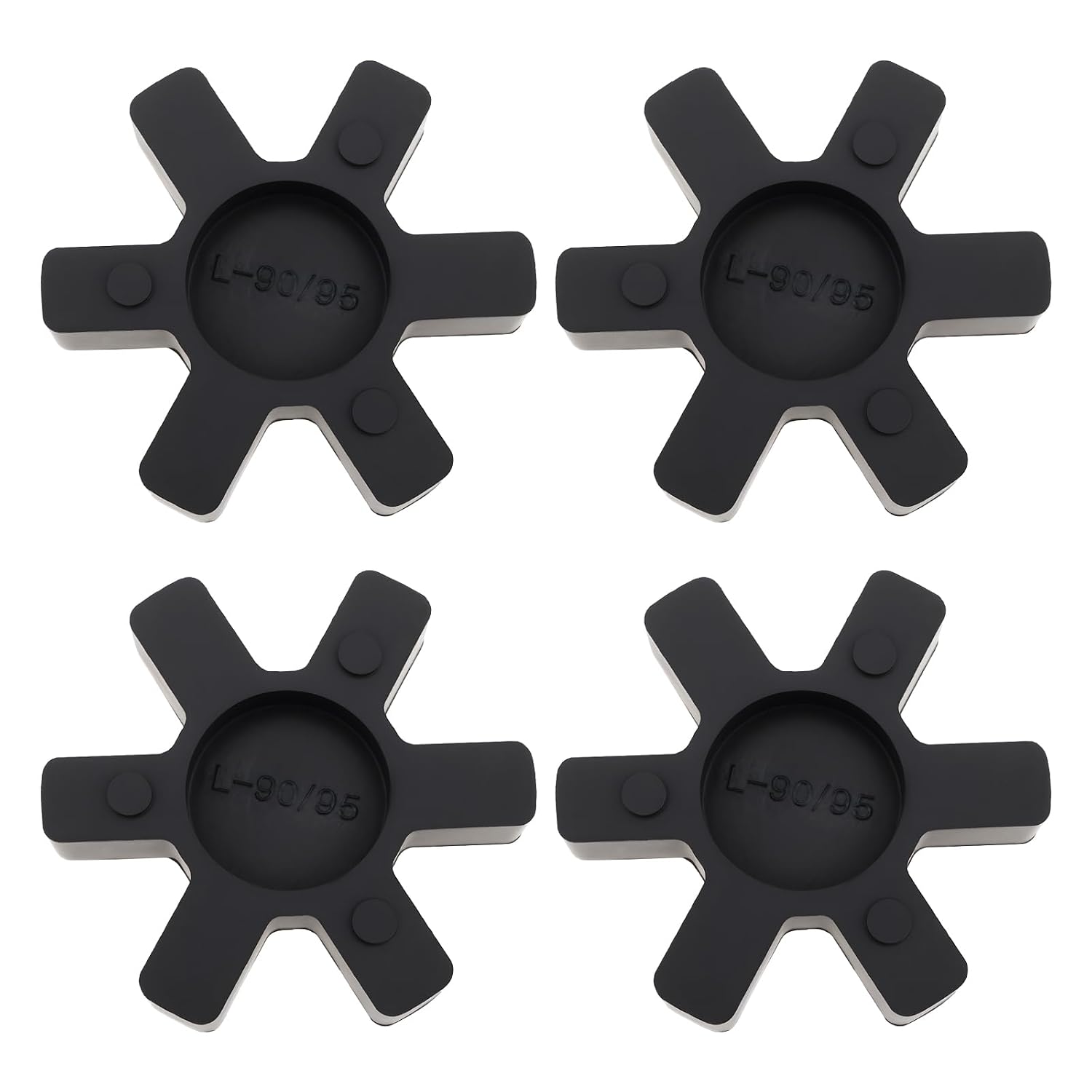 Satz Mit 4 Klauenkupplungen L095 Mit Elastomereinsatz Aus Nbr-gummi, 53,5 X 12 Mm, Für Pumpen, Ventilatoren Und Motoren