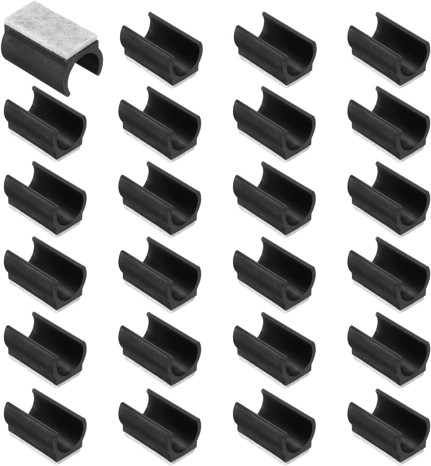 24 Stück U-förmige Stuhlbeinschoner Für 22 Mm Stuhlbeine, Schwarz