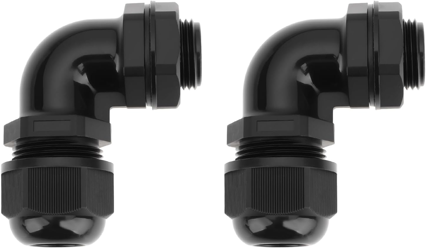 Packung Mit 2 M20 90-grad-nylon-kabelverschraubungen, Wasserdicht Nach Ip68, 6–11 Mm, Rechtwinklig