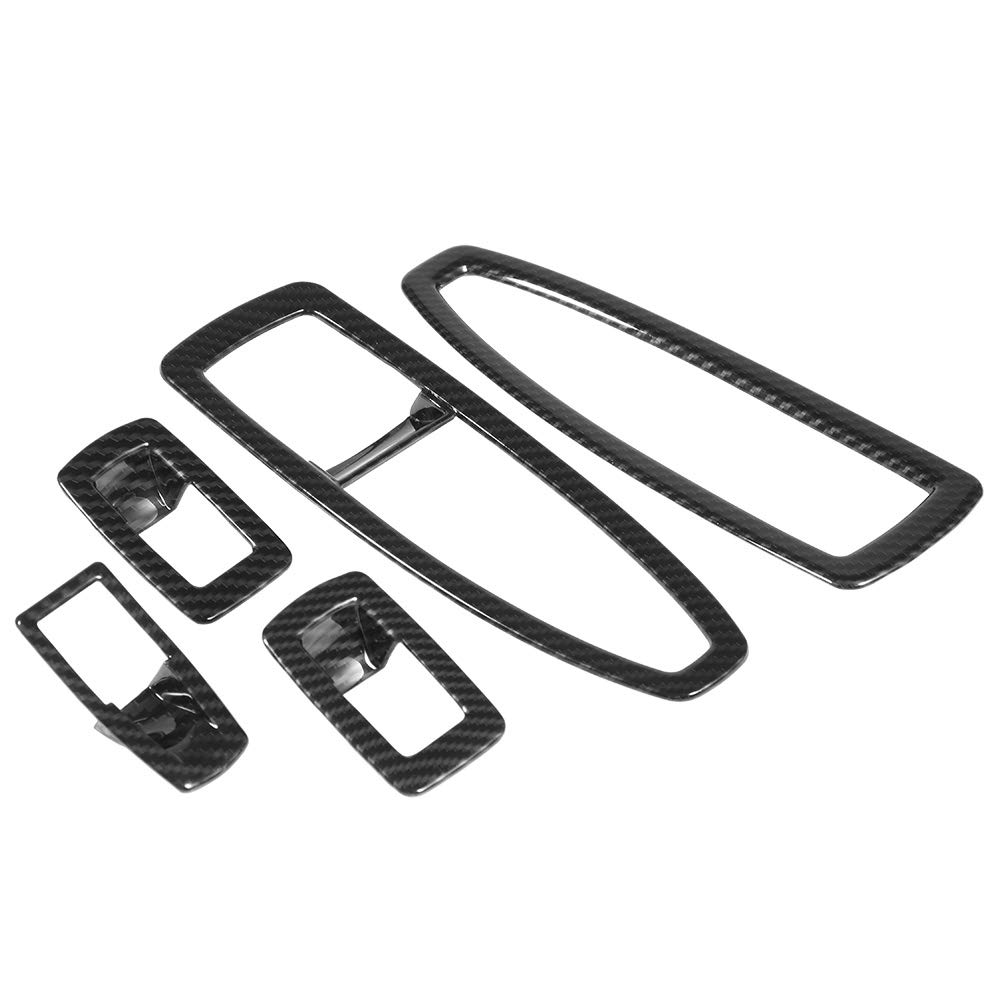 Fensterheberschalter-abdeckungsset Aus Kohlefaser, 5-teilig, Für Bmw 3er F30 (2013–2018), Kratzfester Abs-kunststoff, Einfache Montage