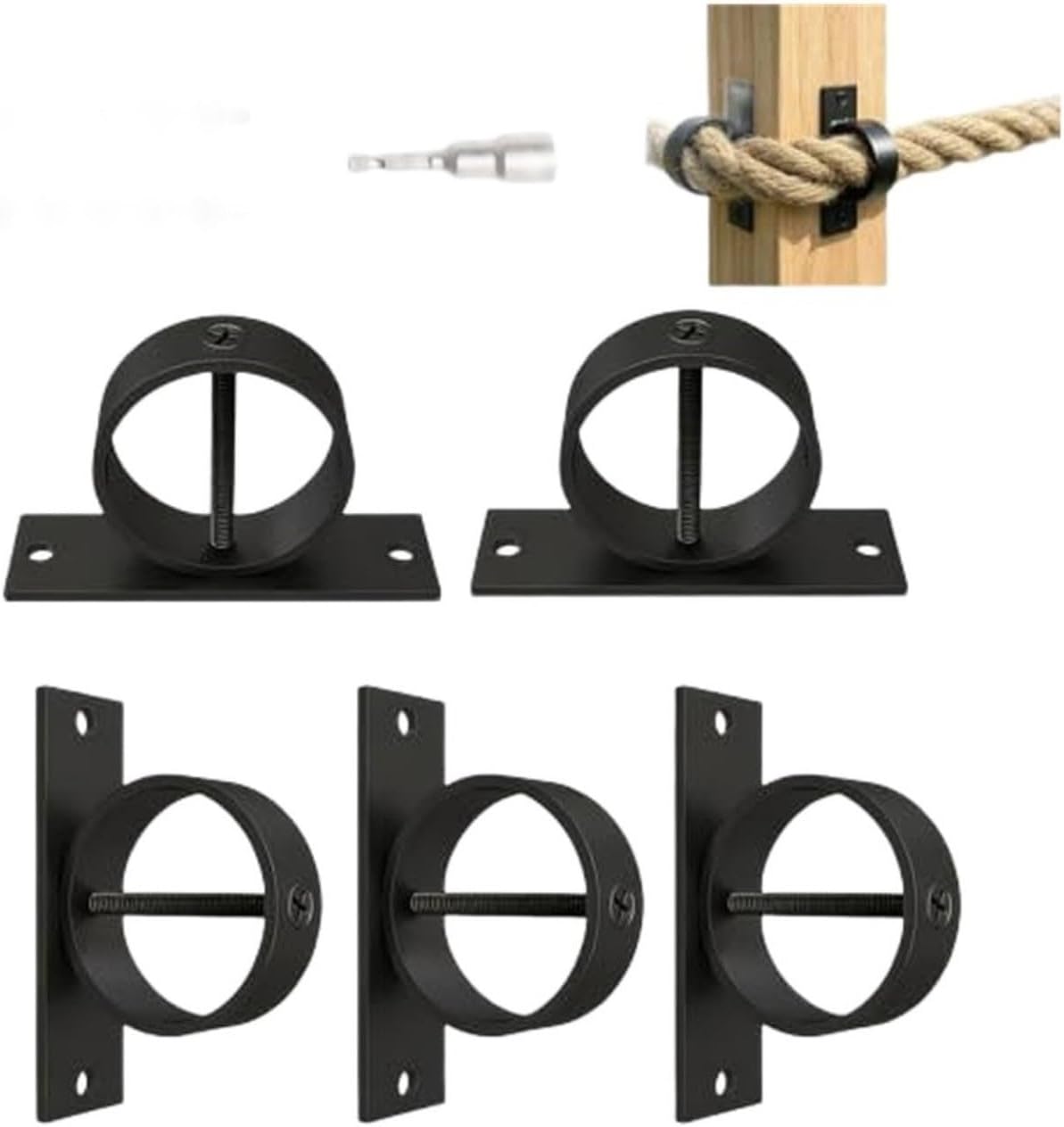 304 Edelstahl-seilstützset Für Seilzäune, Schwarz