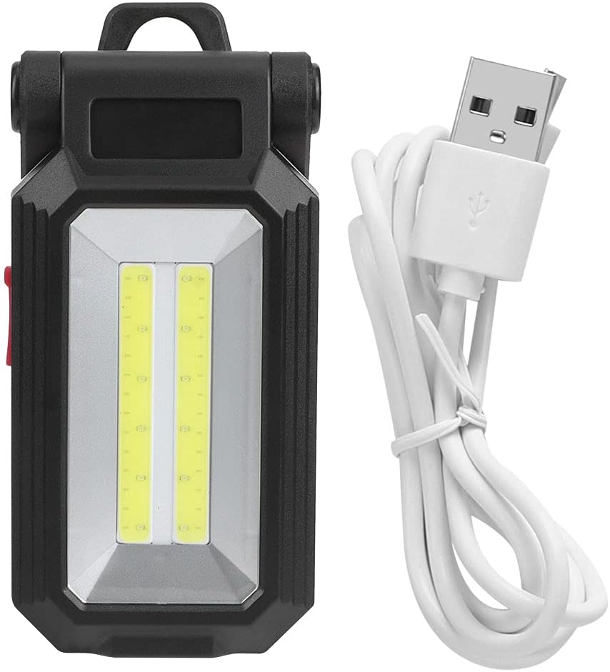 Arbeitsleuchte, Mini-falt-cob-led-arbeitsleuchte, Magnetlampe Mit Einstellbarer Helligkeit Und Haken Für Reparaturen Im Freien, Usb-aufladbar (w559)
