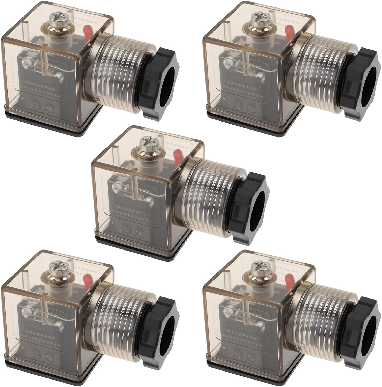 Pg11 24v Dc Din 43650a Magnetspulenstecker, 5 Stück, Stecker Mit Led, 2-polig, Erdung, U2