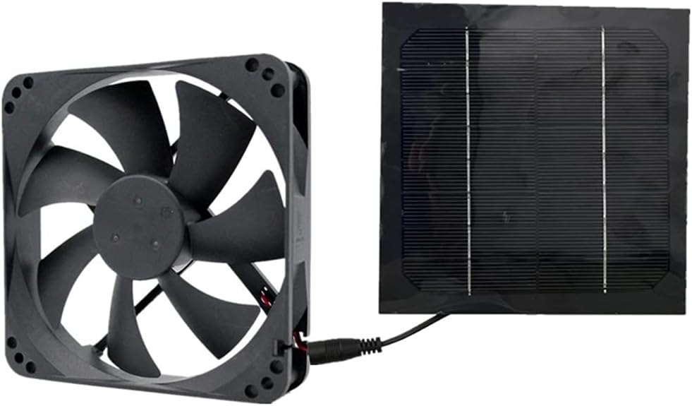 20w 12v Solarpanel-luftabsaugung Mini-solarventilator Für Hunde, Hühnerställe, Gewächshäuser