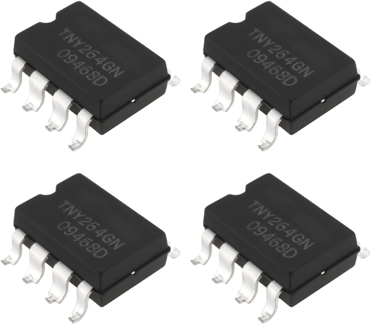 4er-pack Ic Tny264gn Smd-8b 700v 400ma Schalter, 2,54 Mm Pinabstand, 9,4 X 6 Mm, Offline-pwm-schalter Für Unterhaltungselektronik, Schwarz