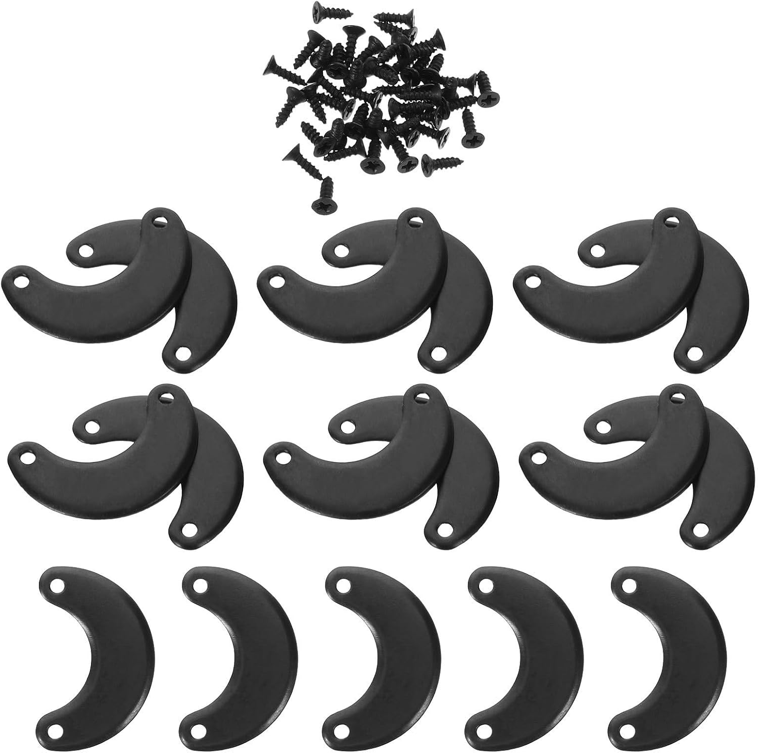 Packung Mit 100 Schwarzen Bilderrahmenclips Aus Eisen Inklusive Schrauben Für Sicheres Und Stabiles Aufhängen, Für Galerien Oder Büros