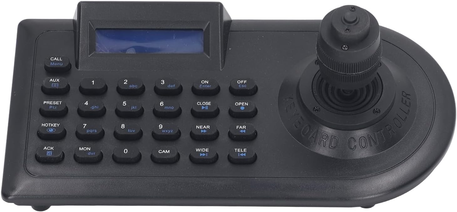 Ptz-kamera-tastatur Mit 4d-joystick, Ptz-kamera-tastatur Mit 4d-joystick Und Lcd-bildschirm, Kompatibel Mit, Unterstützt Standard-netzwerküberwachung, Joysticks (eu-stecker)