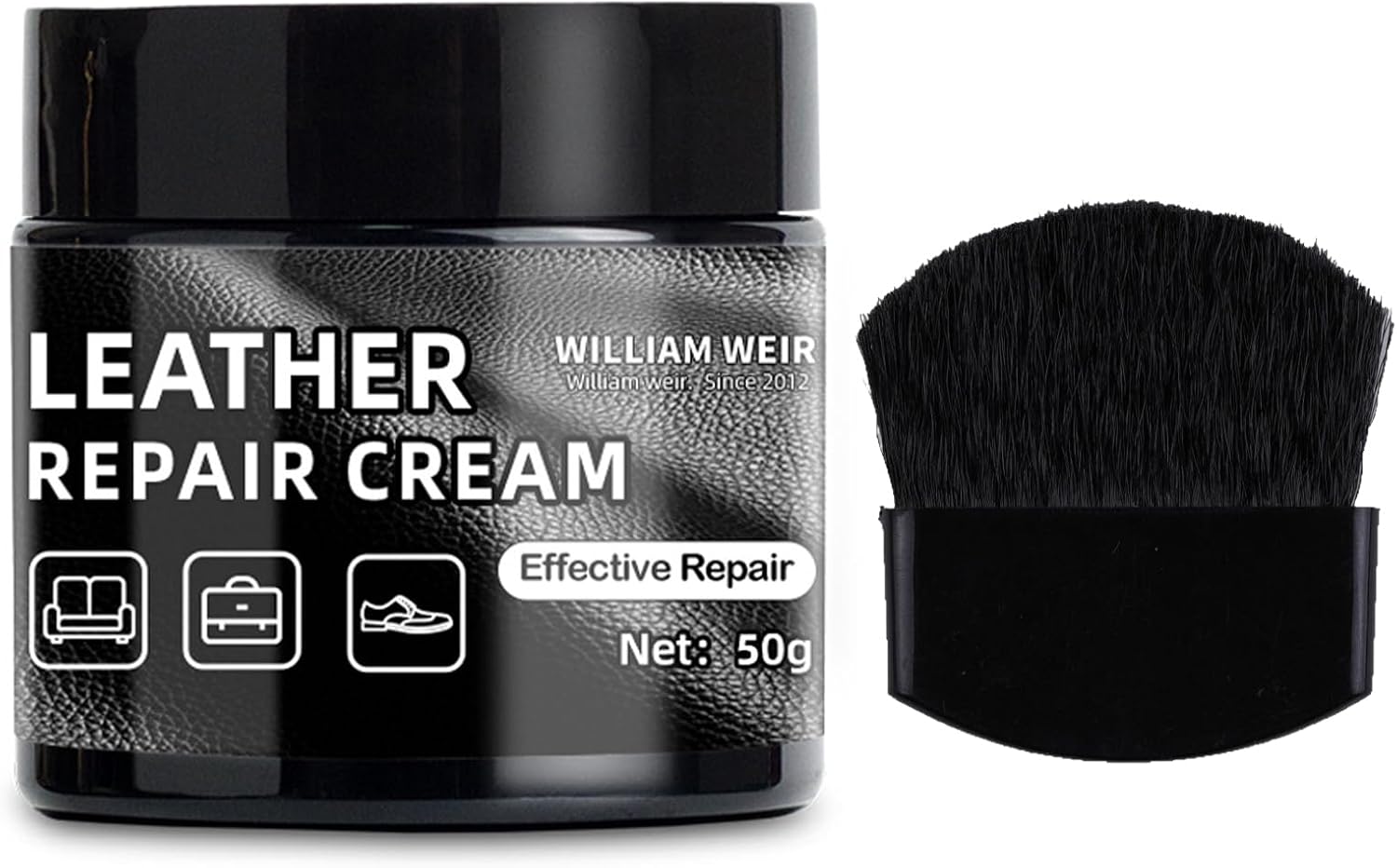 Schwarze Lederfarbe 50 G, Lederreparaturset Für Autositze, Sofas, Jacken, Schuhe, Reparatur Von Rissen Und Kratzern, Flüssiger Lederauffrischer
