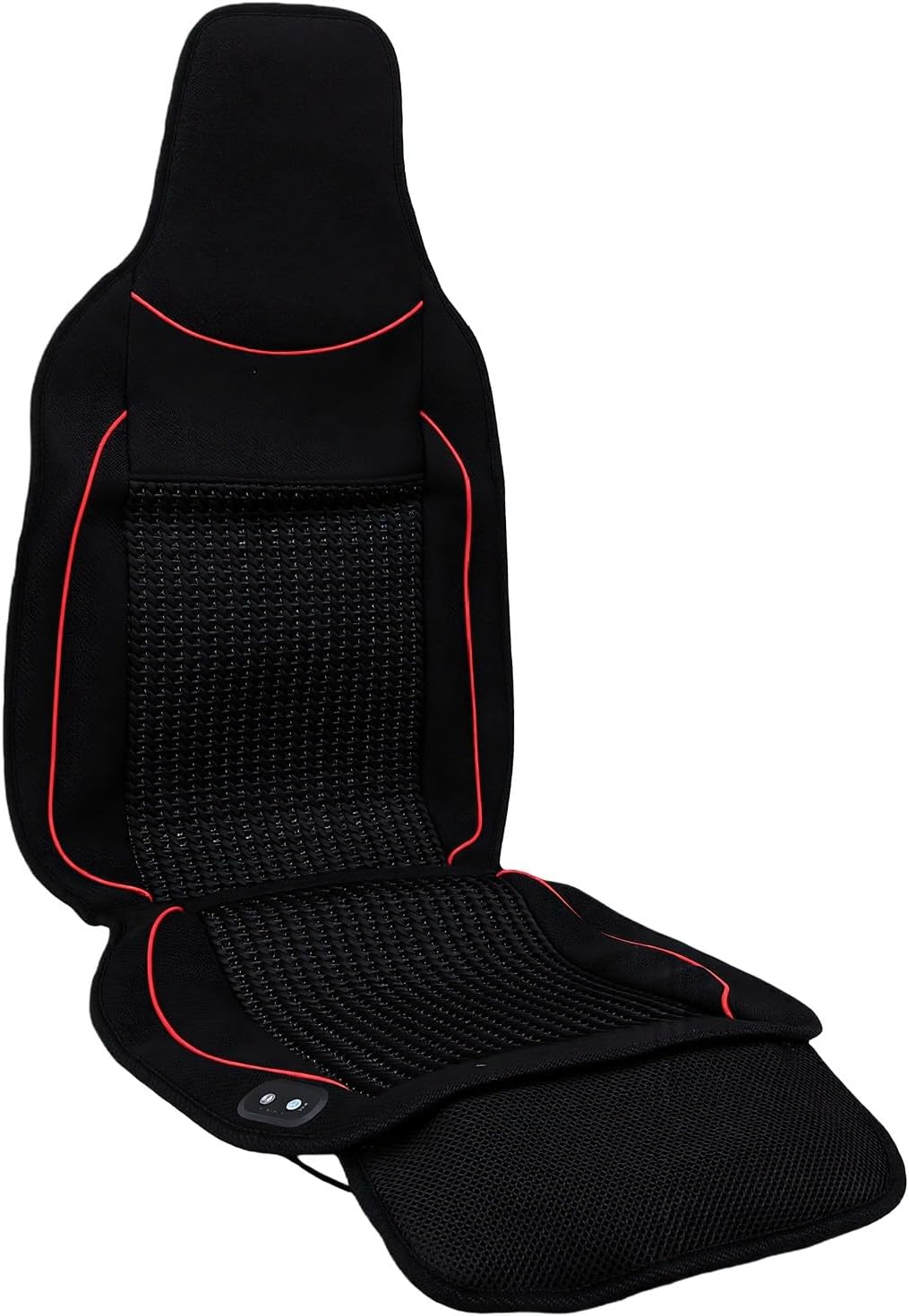 Kühlender Autositzbezug, Kompatibel Mit Den Meisten Lkws Und Suvs 2-lüfter-massage Mit Rückenstütze, 3d-mesh-leder, Belüftetes Lkw-sitzkissen