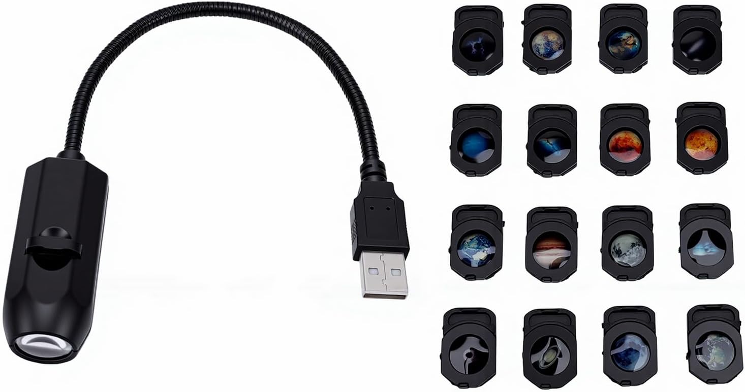 Sternenprojektor-nachtlicht, Usb-planetennebellampe Mit 16 Filmen, 12 M² Abdeckung Für Schlafzimmerdecke Und -wand