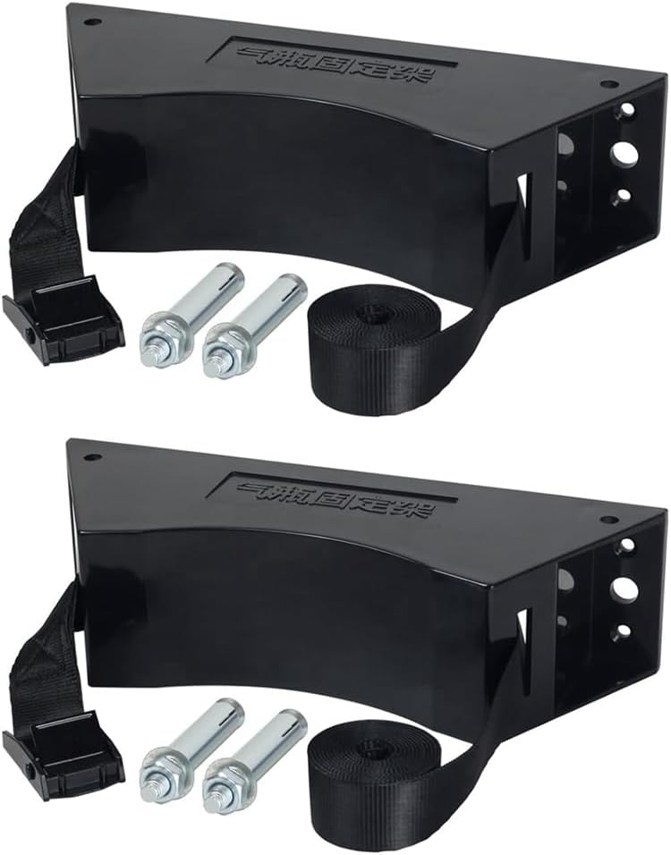 Set Mit 2 Propangasflaschenhalterungen Inklusive Schrauben Und Kette, 10,2 Bis 30,5 Cm (schwarz)