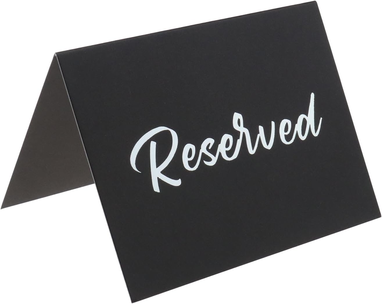 20 Doppelseitige Tischkarten Mit Reservierungsaufdruck, Silberfolienbedruckt, 10 X 15 Cm, Schwarz, Für Hochzeits- Und Restaurantbedarf