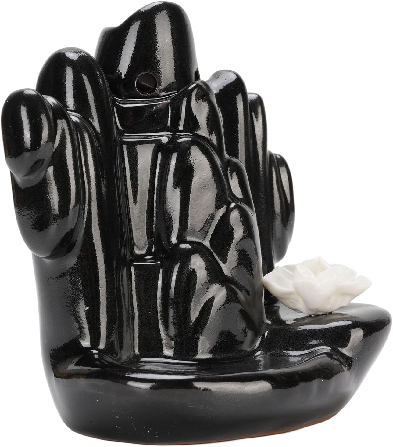 Räucherstäbchenhalter Aus Keramik Mit Rückflussfunktion, Handgefertigter Konischer Brenner, Dufthalter Mit Bergmotiv, Ideal Für Meditation, Yoga, Als Dekoration Für Zuhause Und Büro.