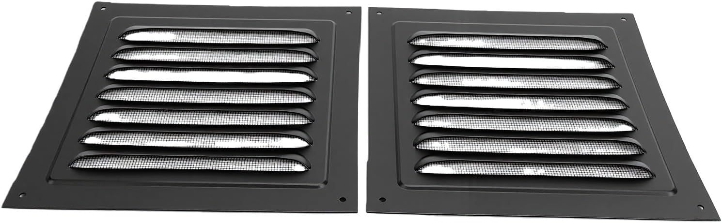 Lüftungsabdeckung Aus Metall Mit Aluminiumlegierung (schwarz)