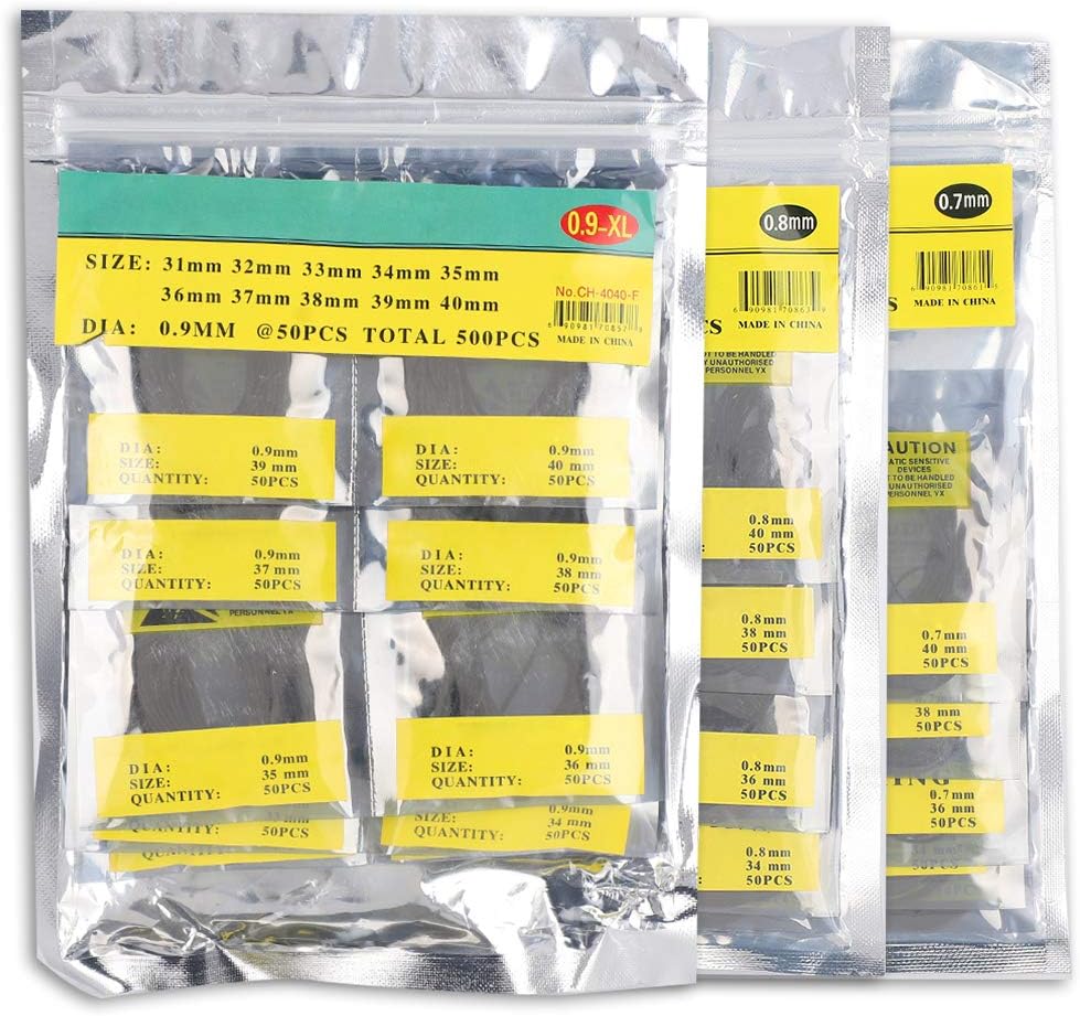Gummidichtung Für Uhrenrückseite, Langlebig, Wasserdicht, 31–40 Mm, O-ring, Ersatzteile Für Uhrenreparaturen, Uhrenbasteln, 500 Stück