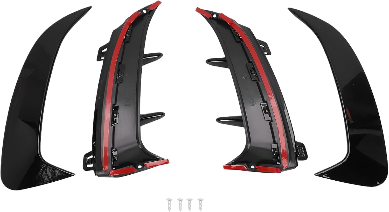 Heckstoßstangen-duck-winglets In Hochglanzschwarz, Paar Zierteile Für Den Heckdiffusor, Sportlicher Aerodynamischer Heckklappenspoiler