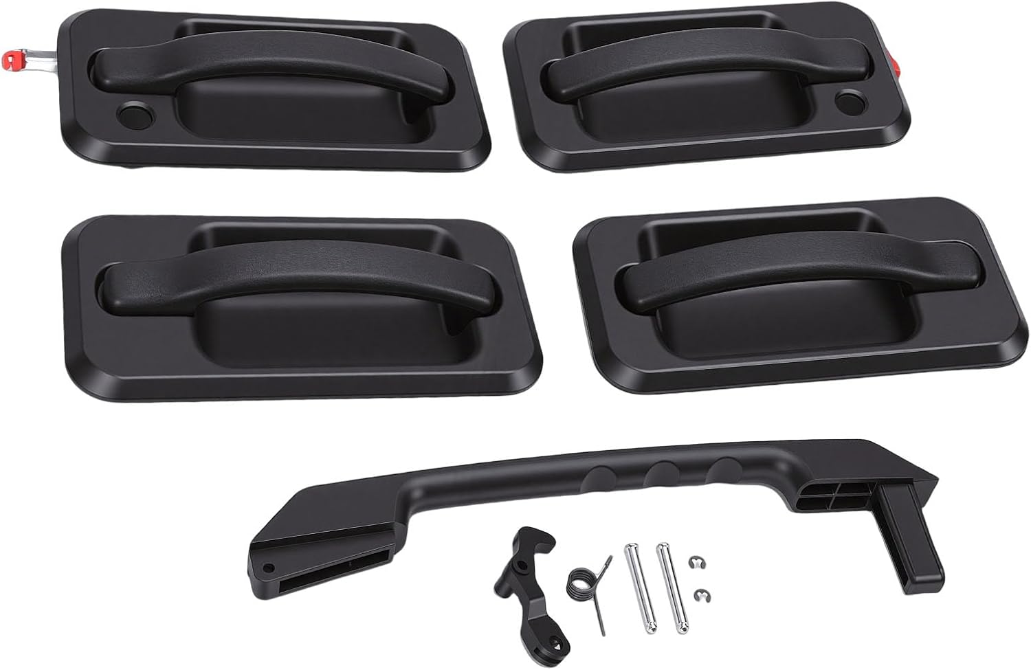Türgriffset Außen, Erstausrüsterqualität, Schwarzer Abs-ersatz Für H2 2003-2009, Vorder- Und Heckklappe, Links Und Rechts, 5-teilig