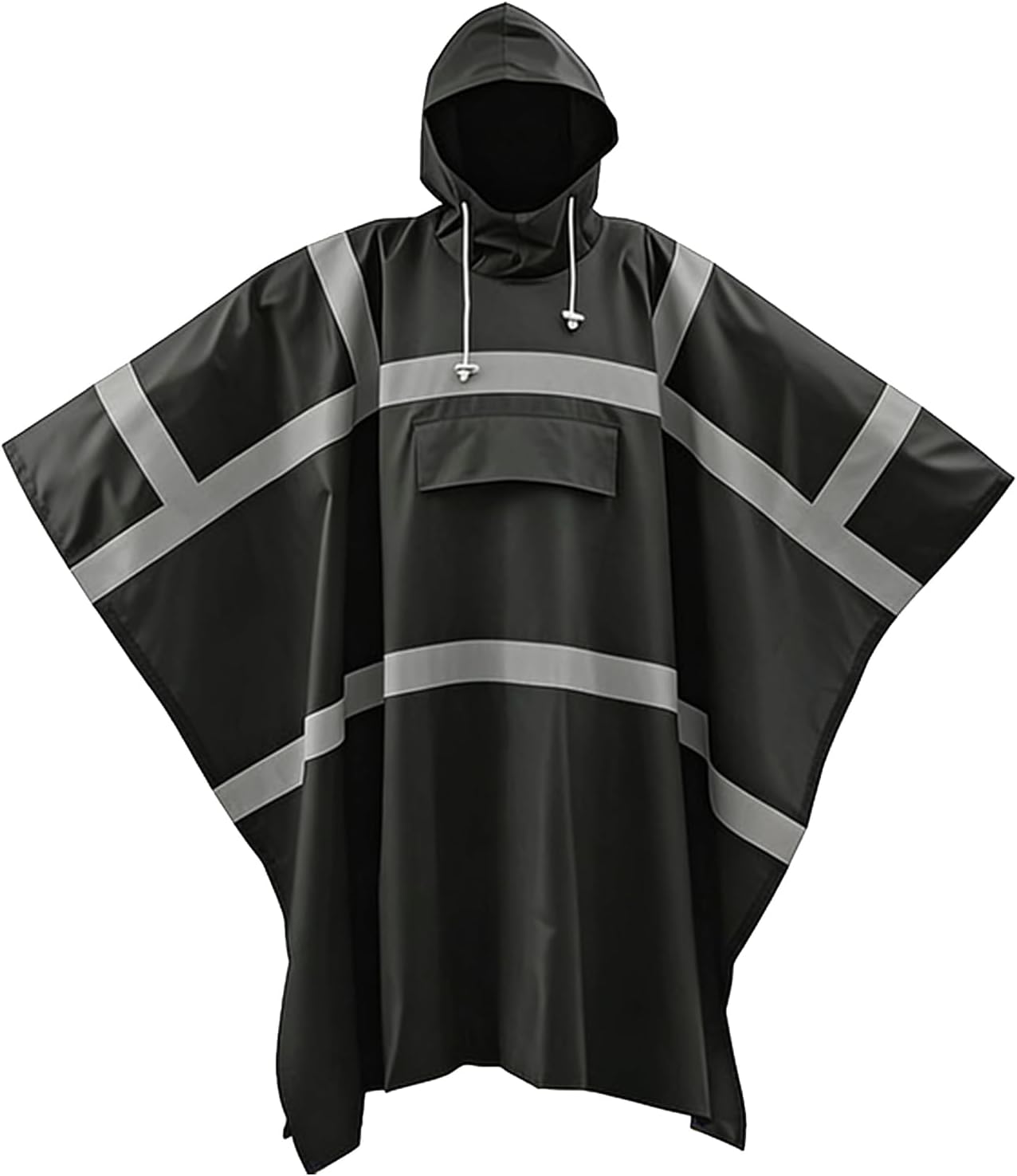 Gut Sichtbarer, Reflektierender Regenponcho, Wasserdichter Unisex-regenumhang Mit Großer Tasche Und Fledermausärmeln, Für Outdoor-radtouren.