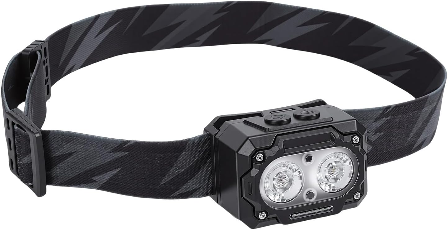 Ultraleichte, Wiederaufladbare Led-stirnlampe, Typ-c-ladeanschluss, 6 Leuchtmodi, Spritzwassergeschützt (ipx4) Für Camping Und Notfallreparaturen Am Auto