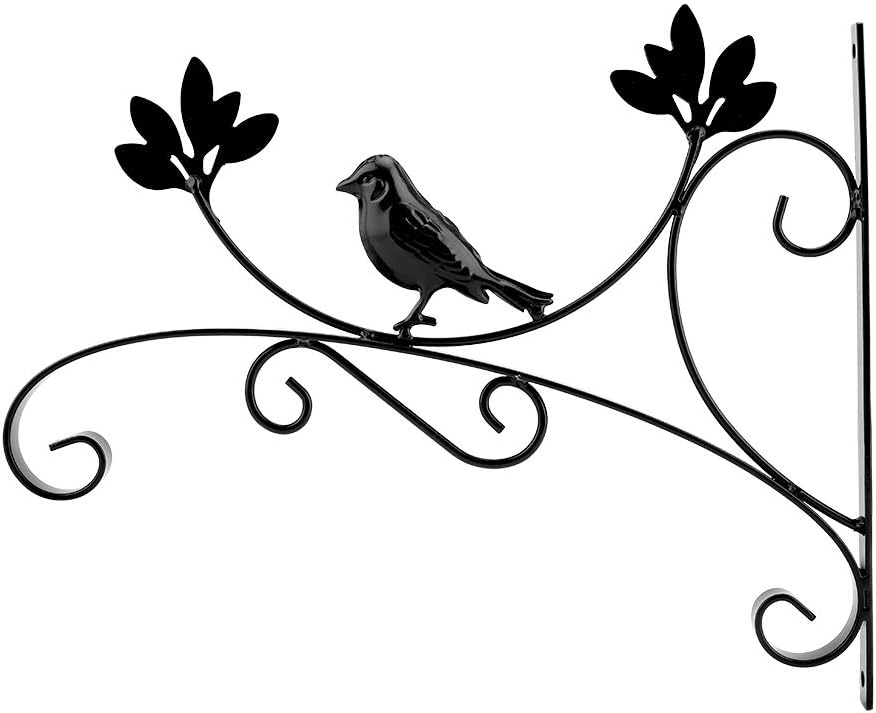 Wandmontierter Pflanzenhänger Aus Eisen, Blumentopfhaken Mit Dekorativem Vogelmotiv, Garten, Hof, Balkon, Veranda, Wohndekoration