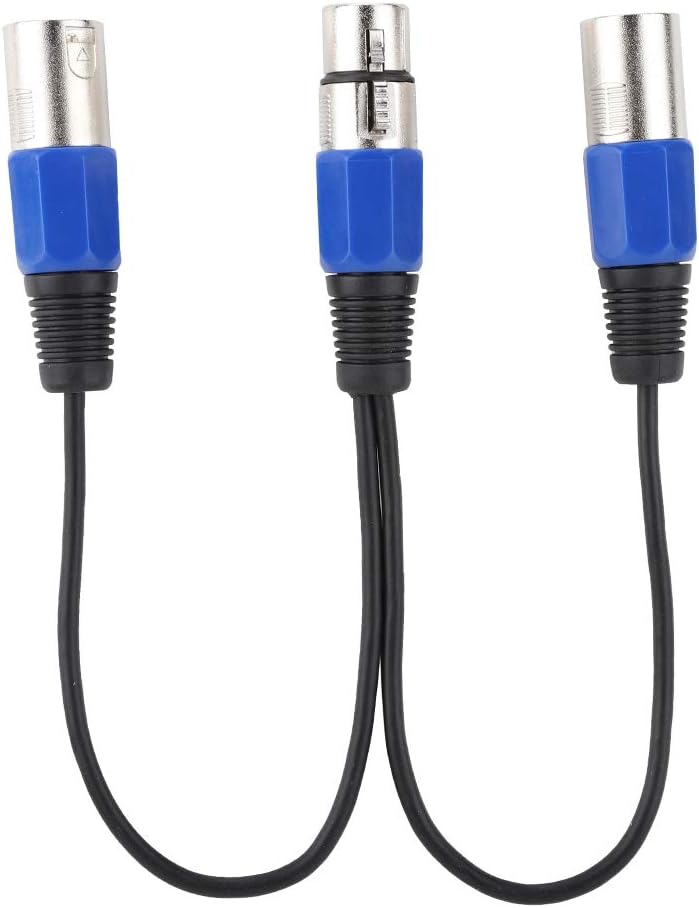 Xlr-buchse Auf Zwei Xlr-stecker Y-splitterkabel. Adapterkabel Für Mikrofon, Mischpult, Verstärker Und Lautsprecher Mit Abgeschirmtem Kabel Und Zinklegierungsstecker.