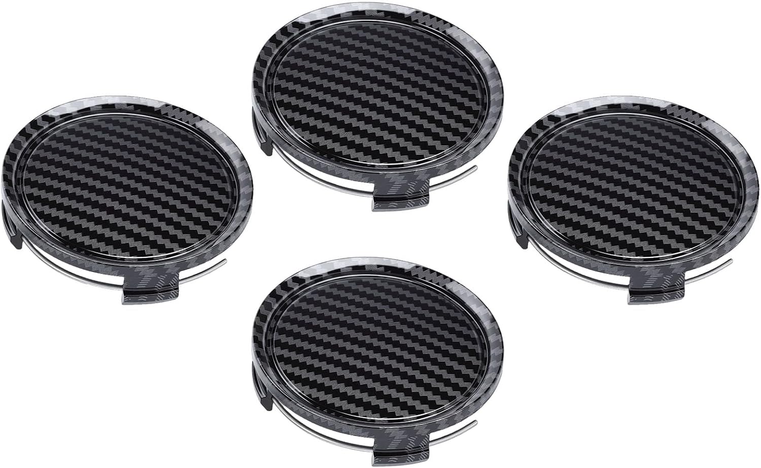4-teilige Radnabenkappe, Wasserdichtes Abs-carbonfaser-design, 74 Mm Außendurchmesser, 69 Mm Innendurchmesser, Einfache Manuelle Montage, Zum Schutz Der Radnabe