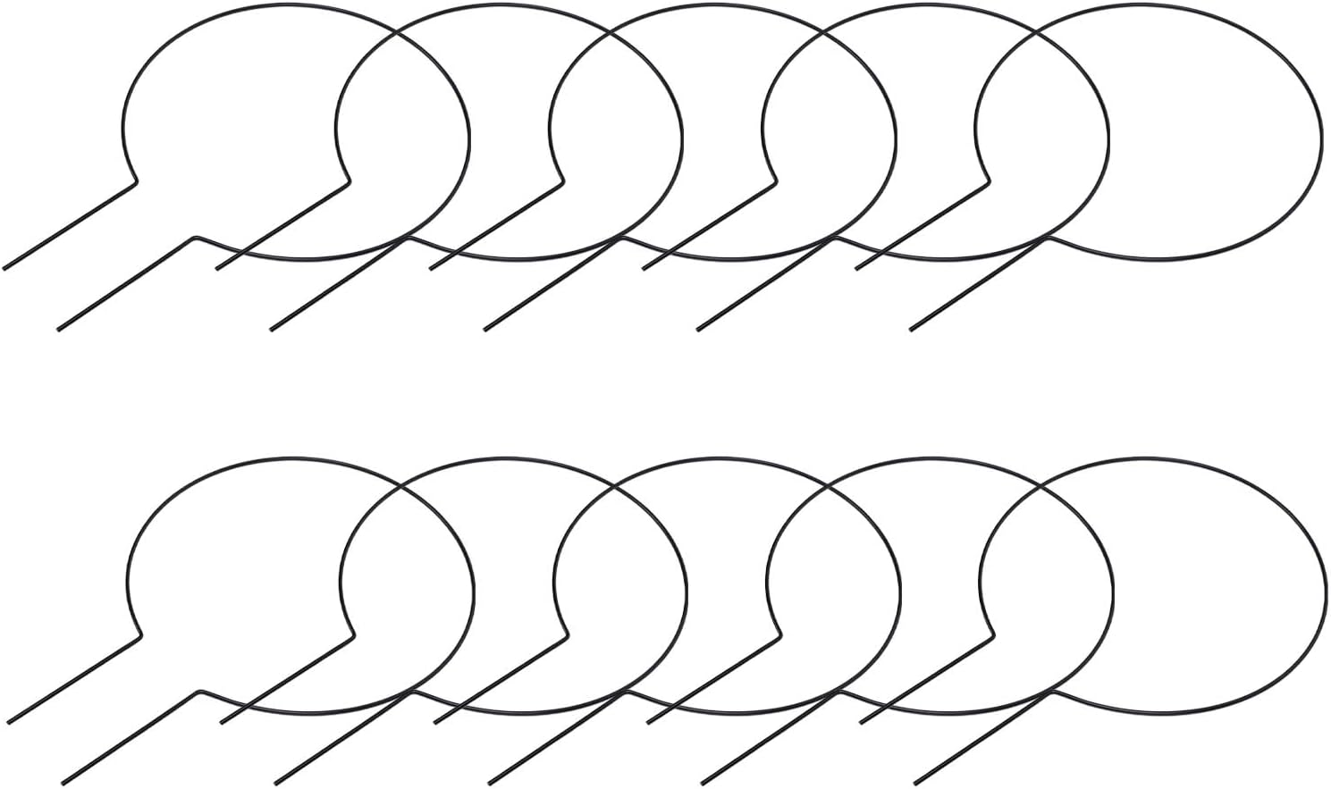 10-teiliges Rundes Rankgitter, Pflanzenklettergerüst, Eisenrankgitter Für Topfpflanzen Mit Schwarzer Beschichtung, 13,6 X 9,6 Zoll, Ideal Für Die Dekoration Von Innengärten Und