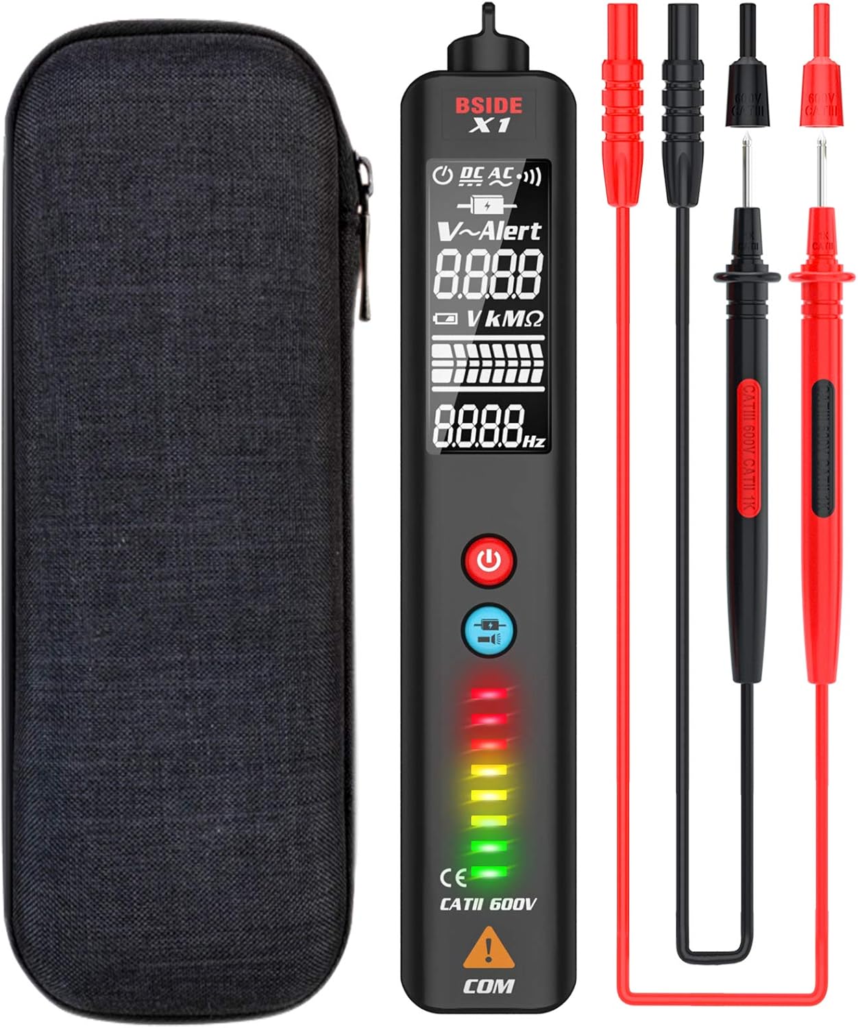Bside X1 Intelligentes Dual-mode-ncv-detektor-multimeter, Tragbarer Elektrischer Prüfstift Mit Akustischem Und Optischem Alarm Sowie Led-taschenlampe Für Elektriker